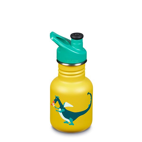 Kids Classic Sippy Stainless Steel Water Bottle Dragon Snack 355ml - Klean Kanteen