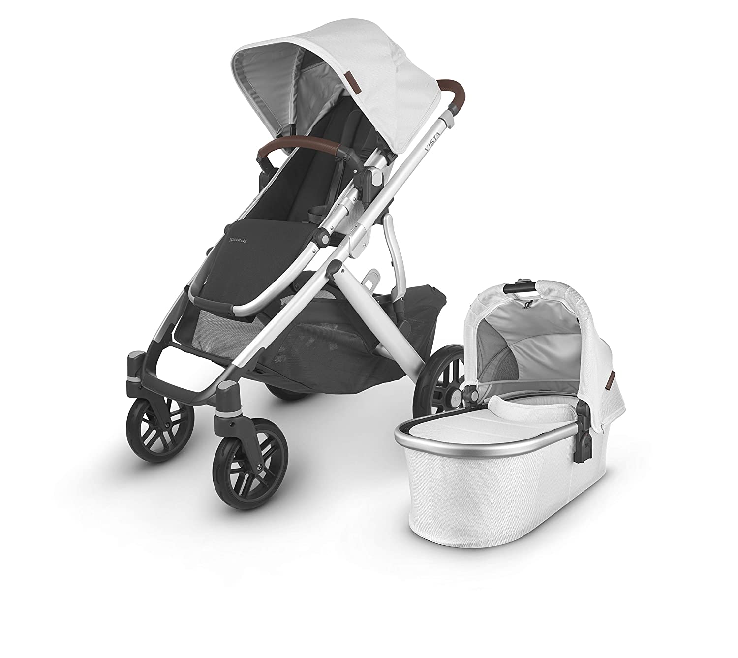 silver baby stroller