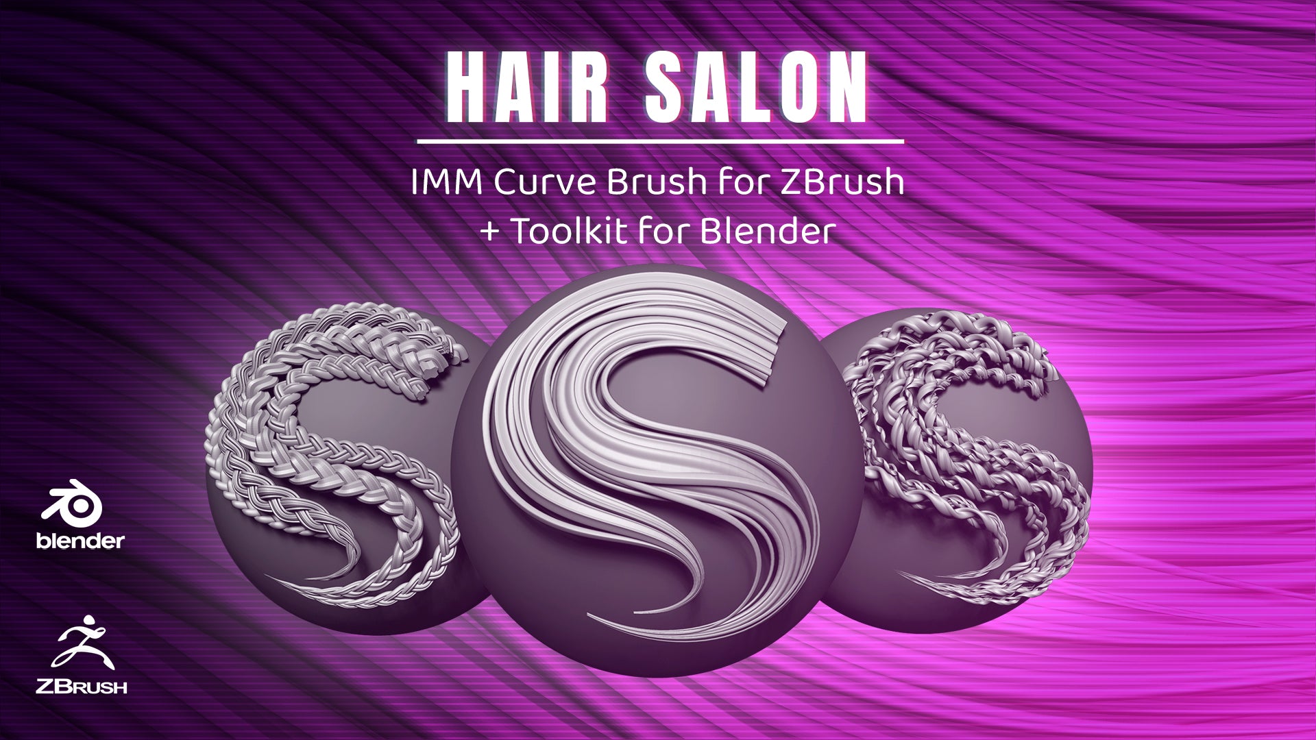 Hair Salon IMM Brush for ZBrush