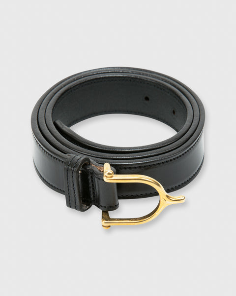 O-Ring Signature Leather Belt - Black - grown&sewn
