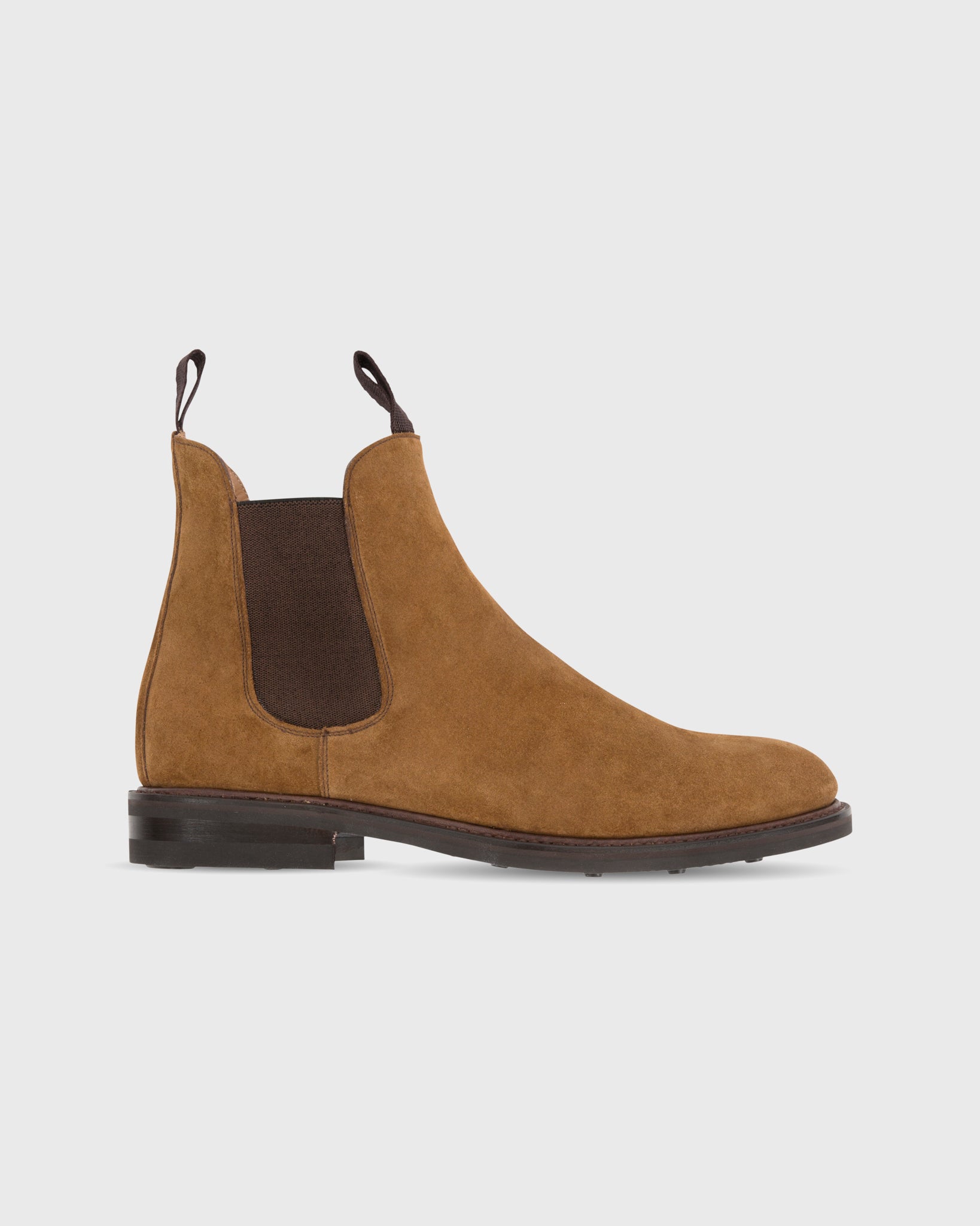Chelsea Boot with Storm Welt in Tobacco Suede | Shop Sid Mashburn