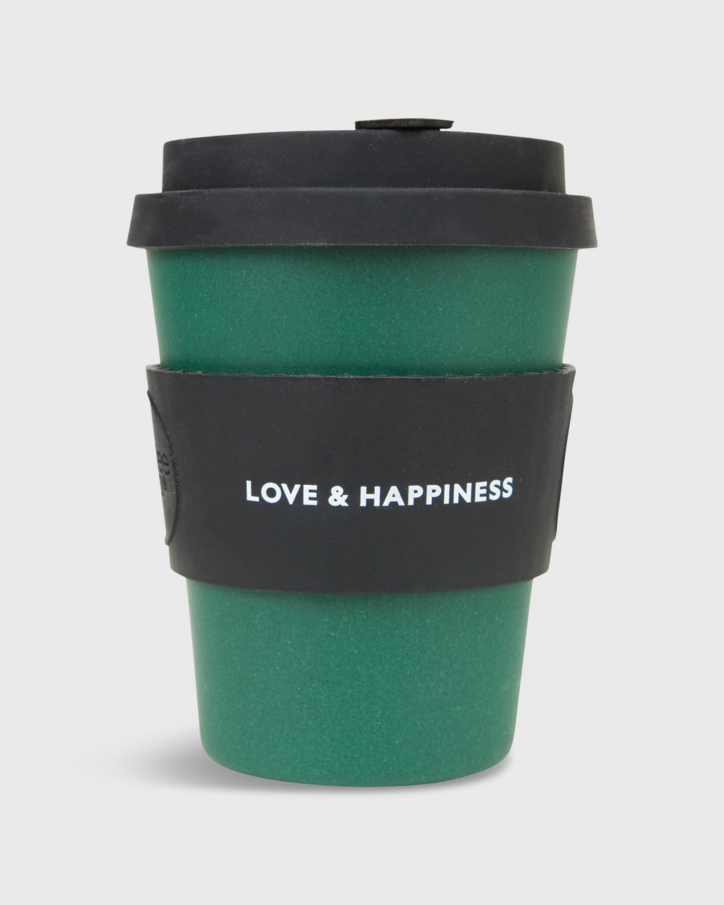 Large Zero Waste Mug Reusable Coffee Cup by Onya Travel Mug 12 oz, Black