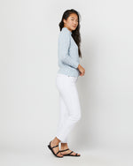 Load image into Gallery viewer, Summer Donegal Stevie Sweater in Heather Blue Cotton Tape Yarn
