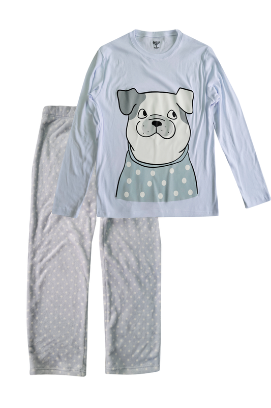 Hombre Perro Mujer Pareja Pijama Coral Polar Pijama Esprosado y Acolchado  Franela de invierno Home Wear Set Yj51-3