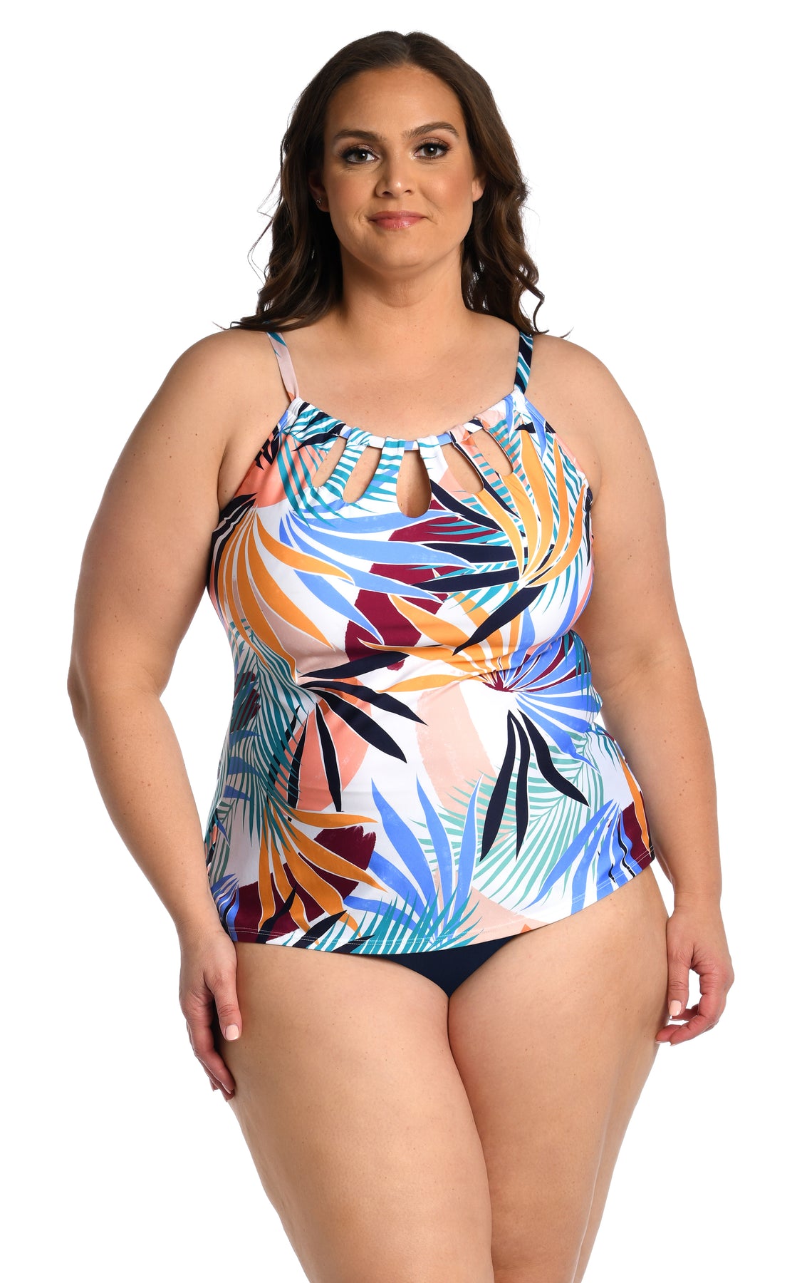 2021 New Women's Swimwear Beach Sunset Coconut Tree Printed Tankinis  Swimsuit Plus Size Maillot de bain femme