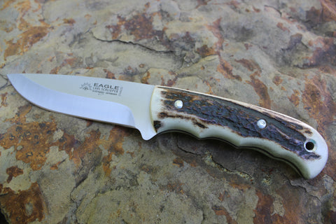 1HH Hunting Knife - Eagle Stag Handles | Post Oak Knife Co.