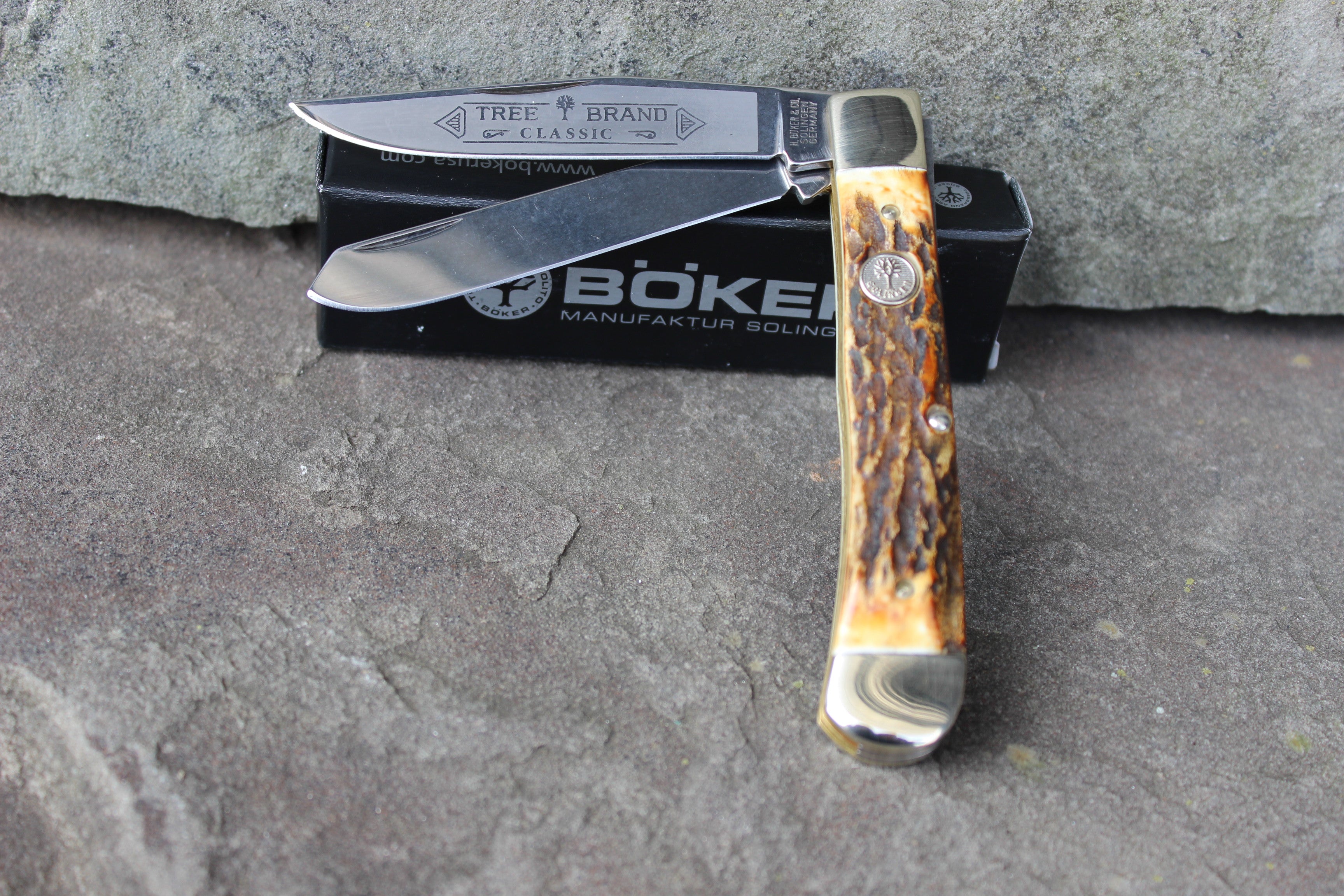 Böker Tree Brand Limited Stag Trapper (BK2525HH) | Post Oak Knife Co.