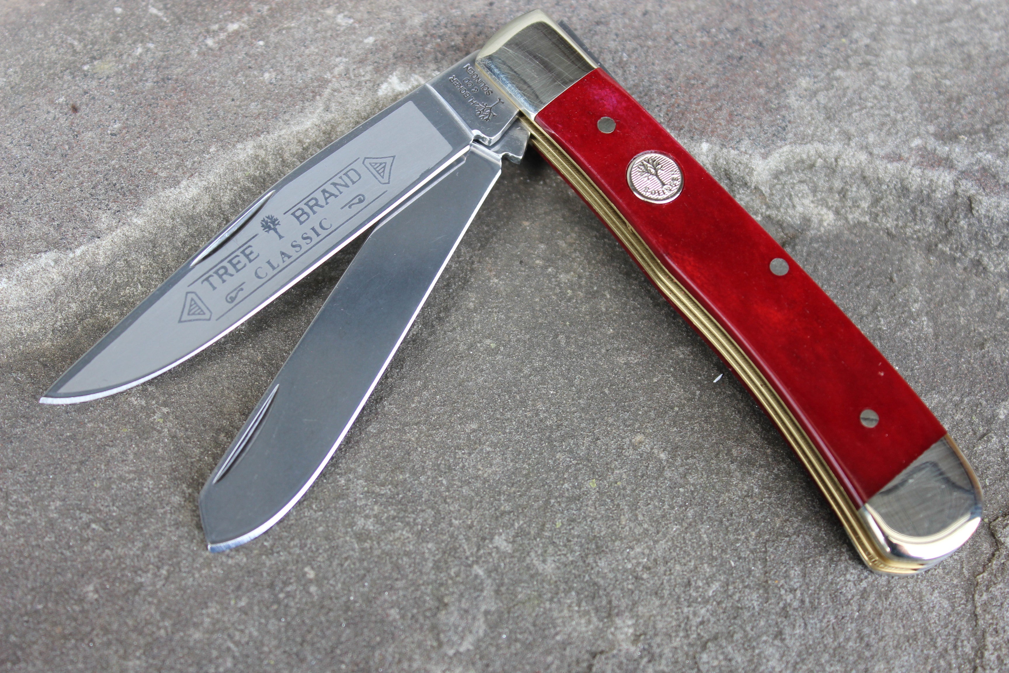 Boker Traditional Series 2.0 Tree Brand Trapper Red Bone Pocket Knife –  Atlantic Knife Company