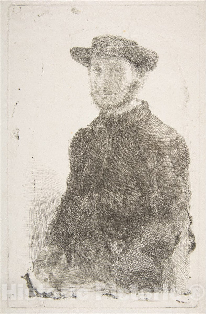 Art Print : Edgar Degas - Self-Portrait 1 v.2 : Vintage Wall Art