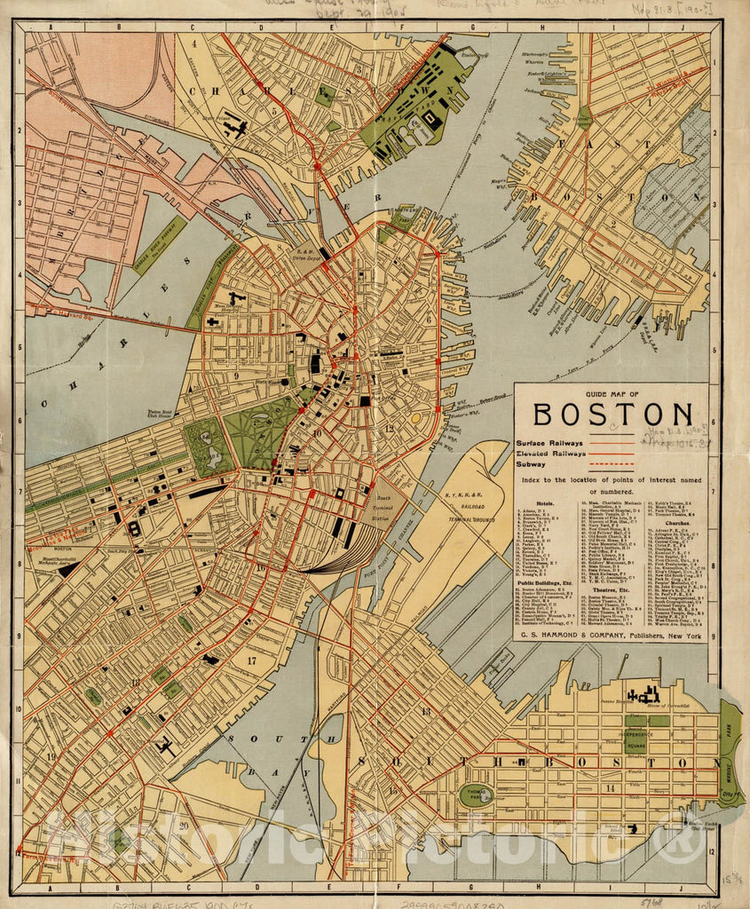 Historical Map 1900 1905 Guide Map Of Boston Vintage Wall Art   5120800 1wmark 1024x1024 