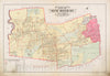 Historical Map, 1896 Outline & Index map of West Roxbury, wards 22 & 23, City of Boston, Vintage Wall Art