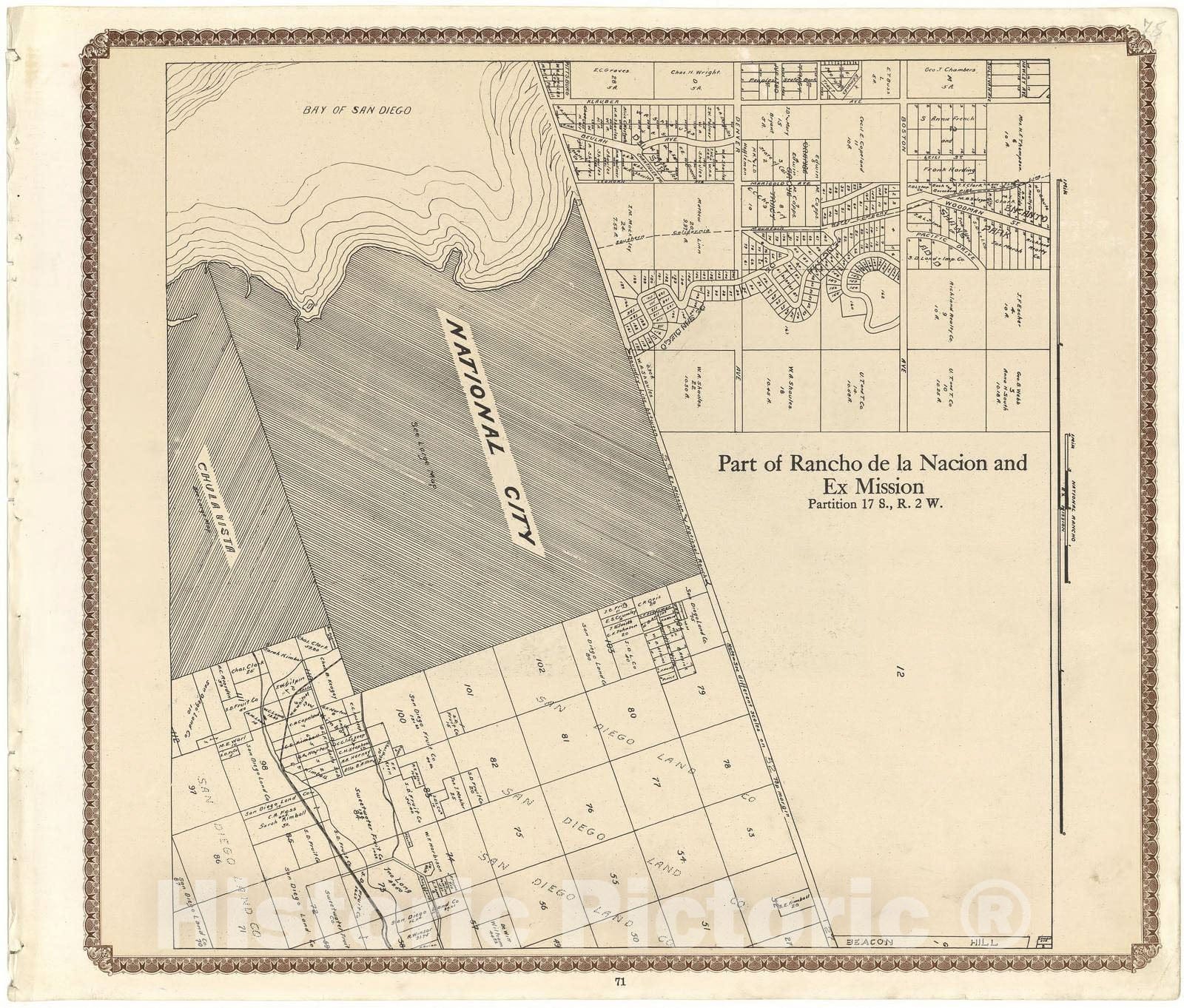 San Diego County Plat Maps Historic 1912 Map - Plat Book Of San Diego County, California - Part O -  Historic Pictoric