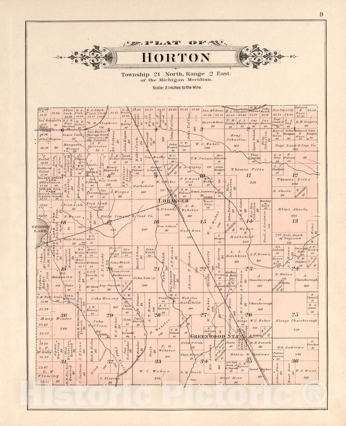 Chippewa County Mi Plat Map Historic 1903 Map Plat Book Of Ogemaw County Michigan Horton Historic Pictoric