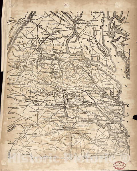 Historic Map - Civil War Proof maps : United States. - Eastern Virgini ...