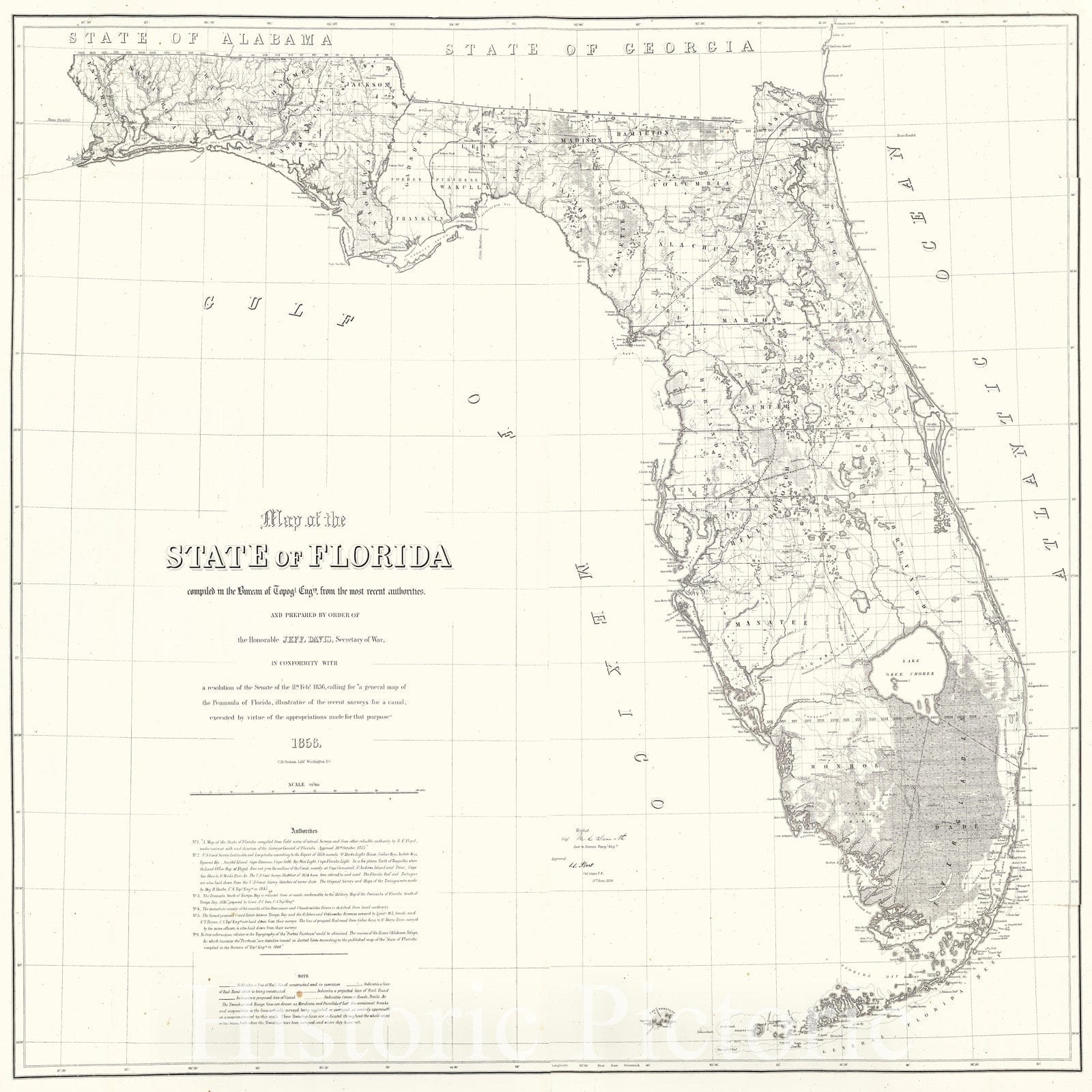 historic-florida-map-vintage-wall-map-of-florida-florida-wall-art