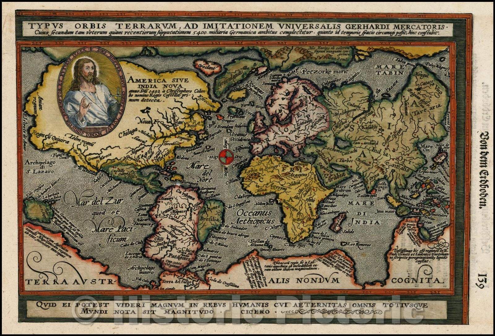 Historic Map Typus Orbis Terrarum Ad Imitationem Universalis Gerhard Historic Pictoric 4037