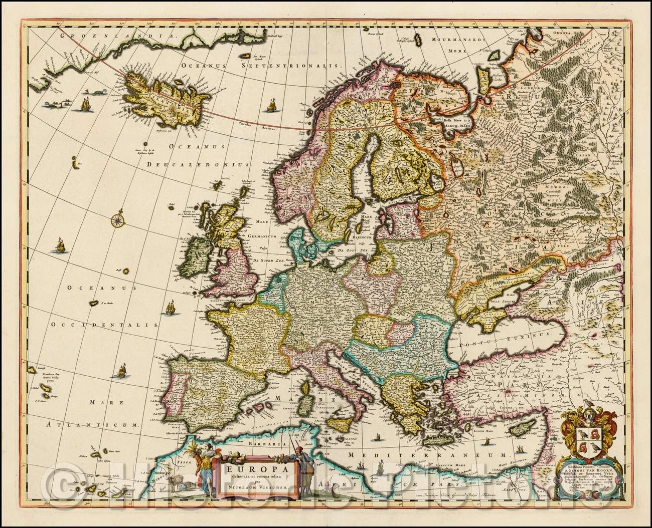 Historic Map - Europa delineata et recens edita per Nicolaum Visscher ...