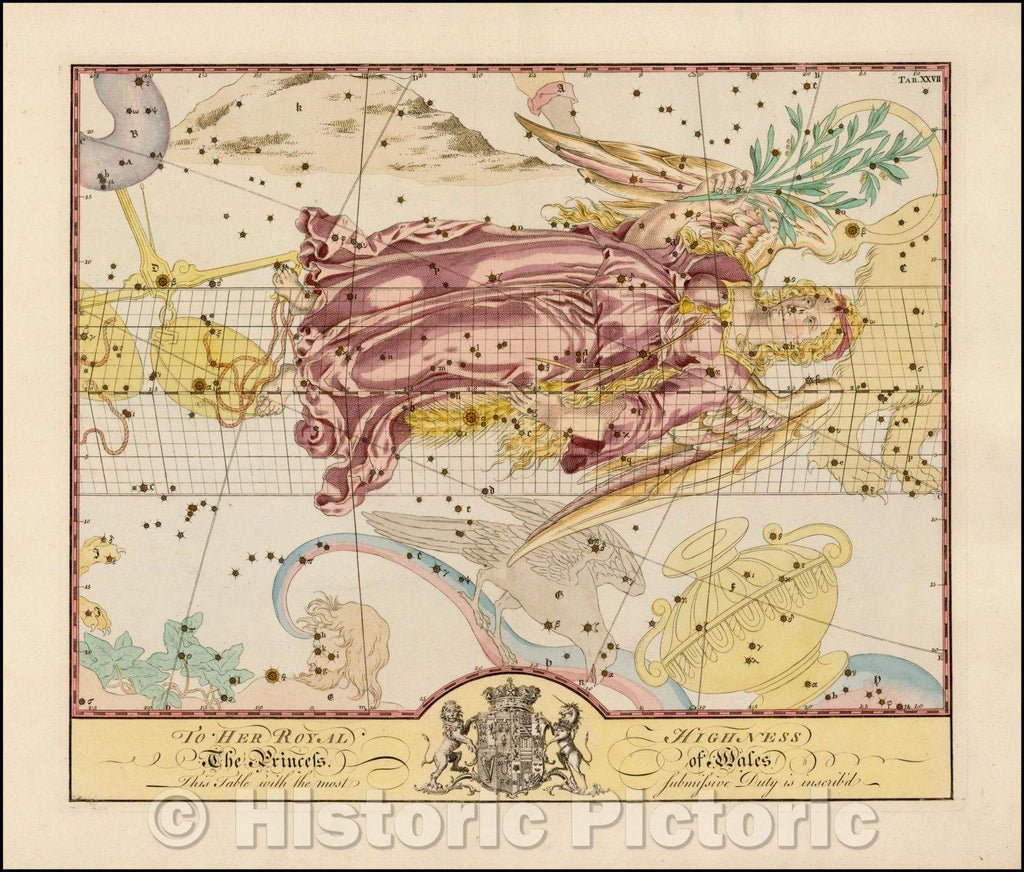 Historic Map - Virgo, 1750, John Bevis - Vintage Wall Art - Historic ...