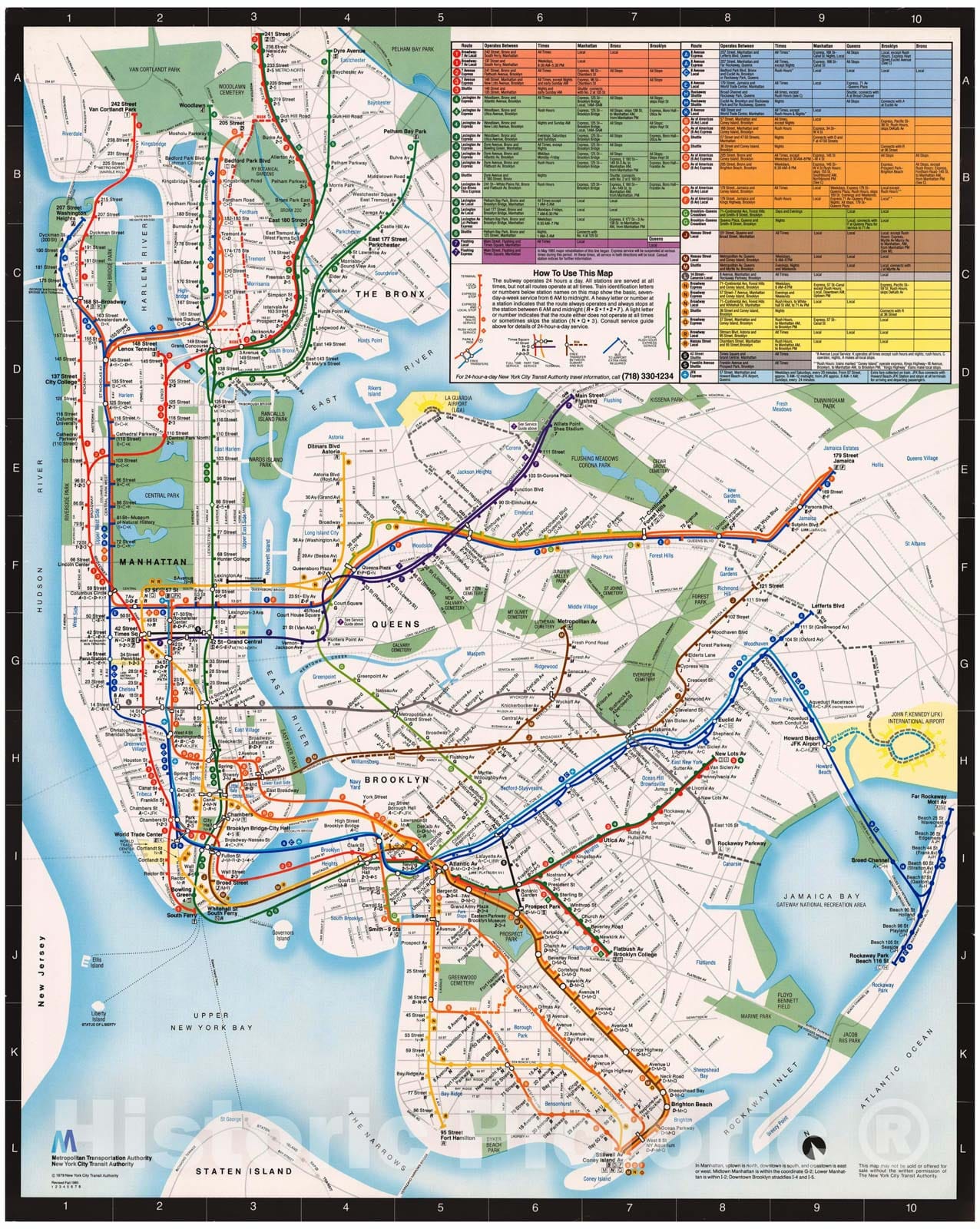 New York City Transit Map Historic Map : New York City Transit Maps, New York City Subway Map 19 -  Historic Pictoric