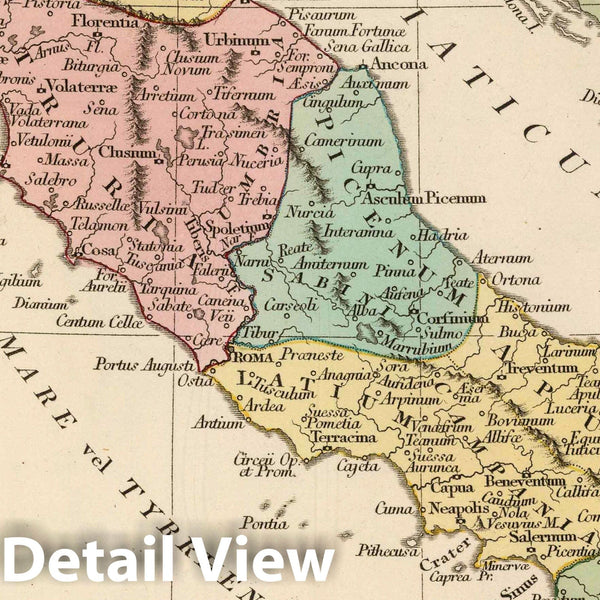 Historic Map Italy 1815 Italia Antiqua Italy Vintage Wall Art   566721 2detail Grande 