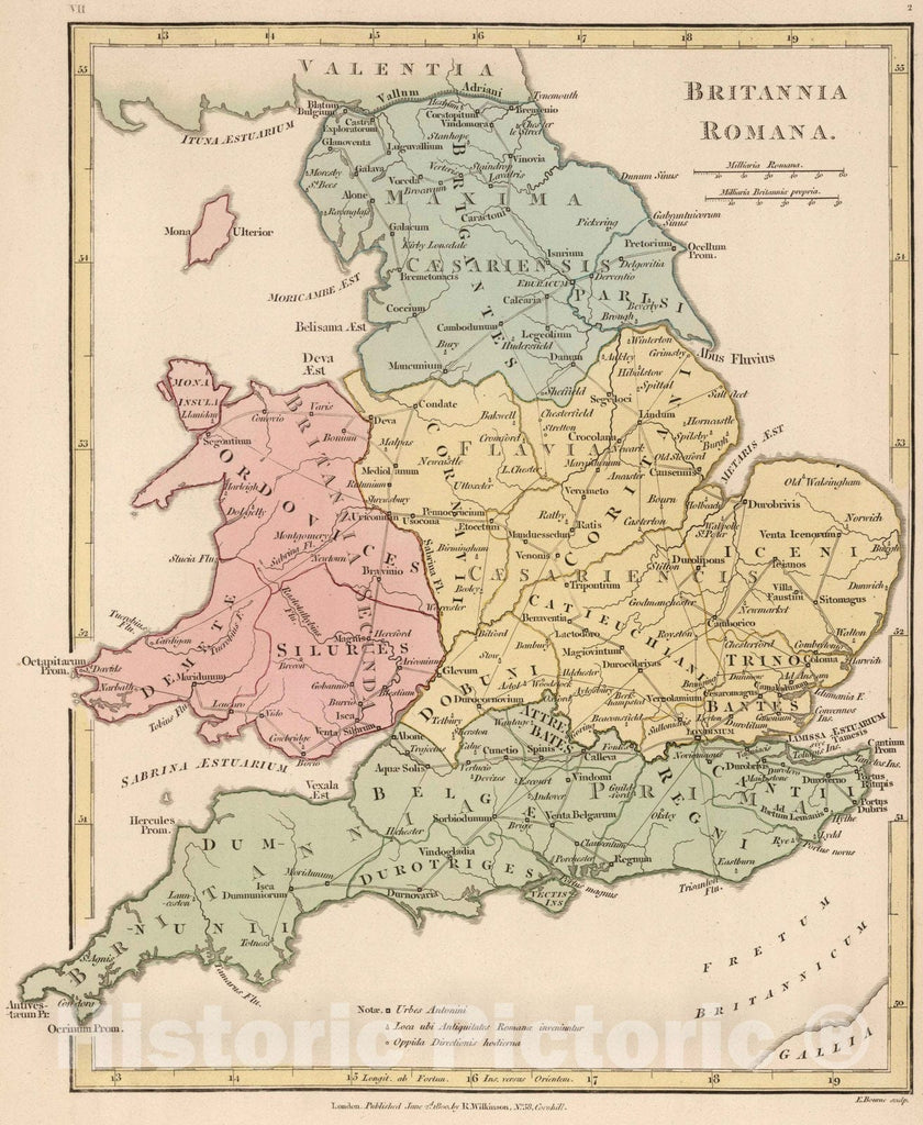 Map Of England 1800