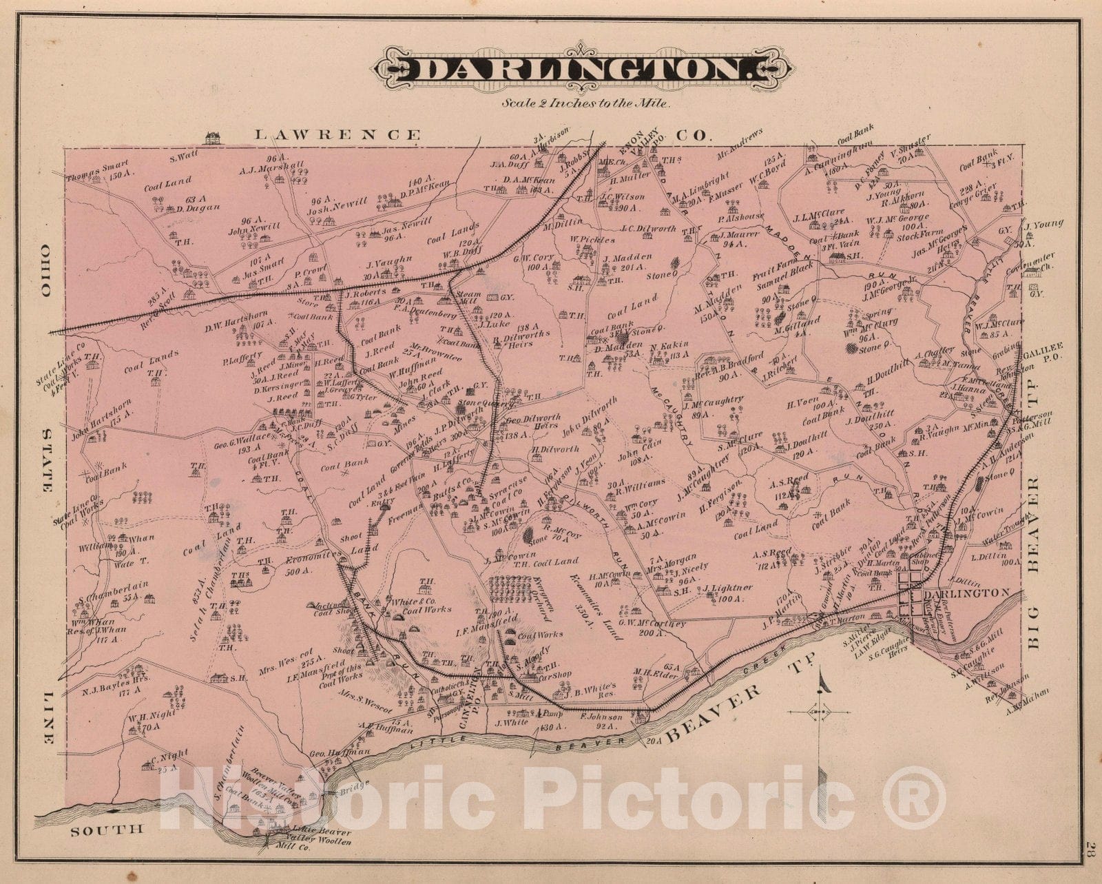 beaver county pa township map