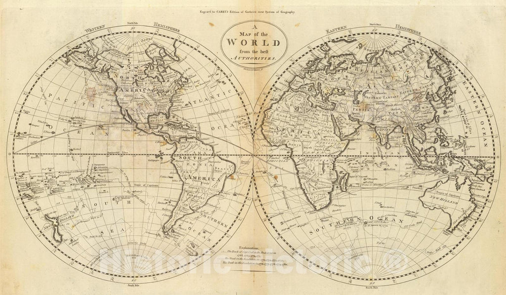 Historic Map : 1796 Historic Wall Map of the World from the best Autho ...