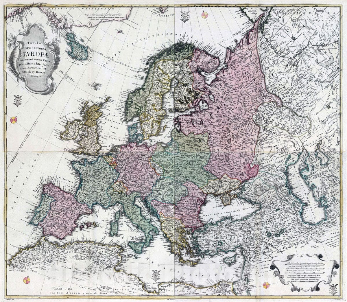 Historic Map : School Atlas - 1753 Composite: Tabula Geographica Europ ...