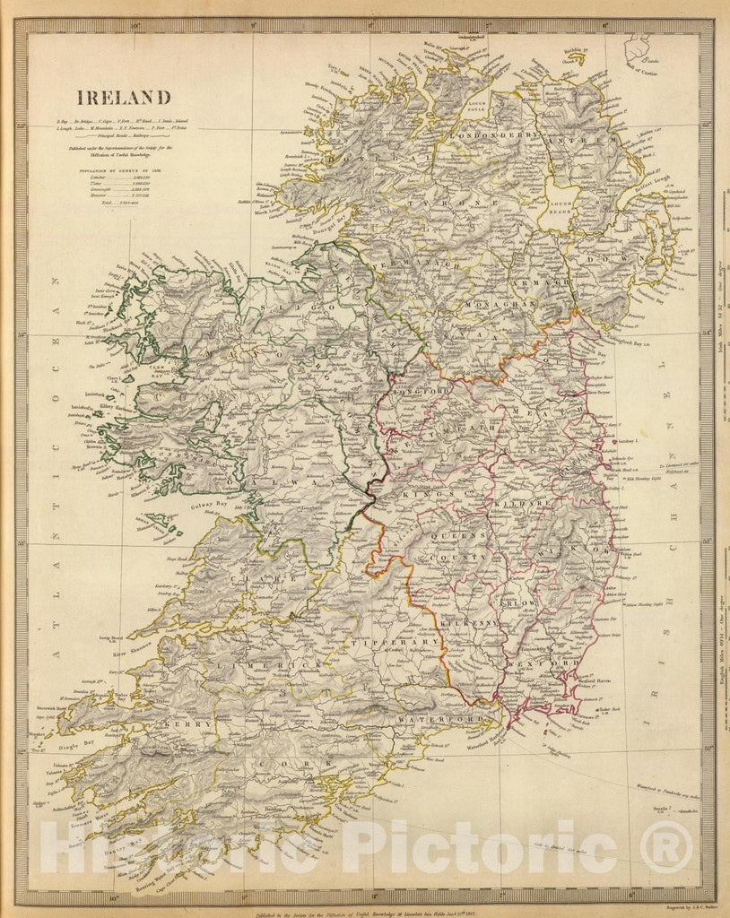 Historic Map 1842 Ireland Vintage Wall Art Historic Pictoric   574932 1wmark 1024x1024 