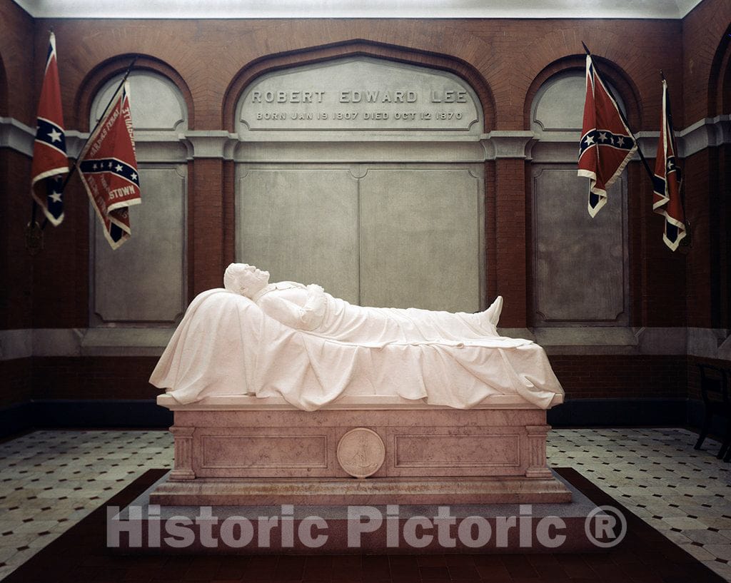 Photo - Recumbent Robert E. Lee, Washington & Lee University, Lexingto -  Historic Pictoric