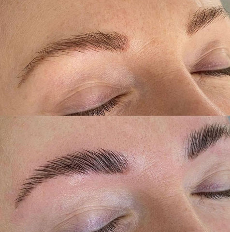 Brow Lamination Before & After
