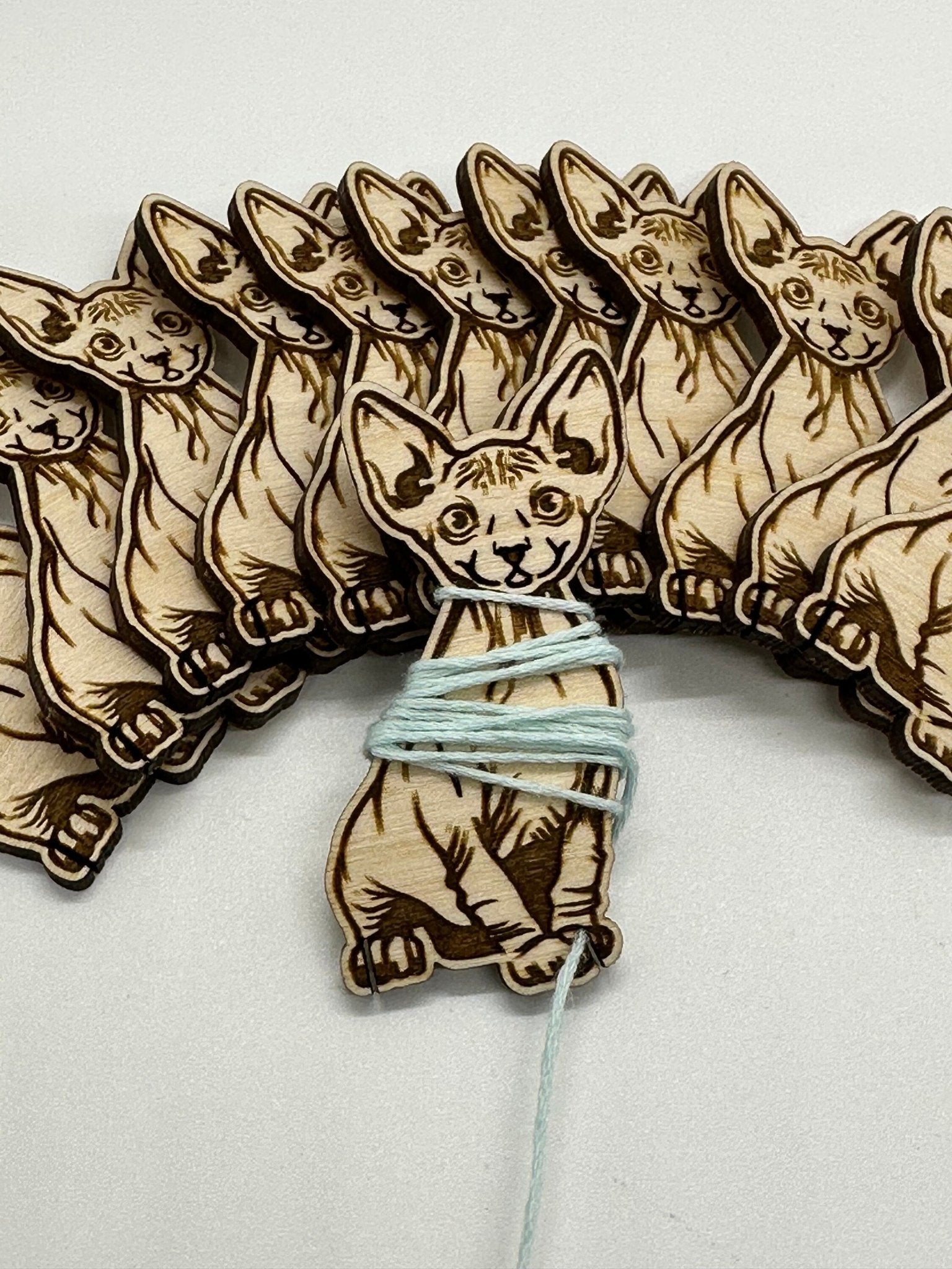 Sphinx Cat Floss Bobbin - Thread Organizer - Embroidery | Cross Stitch | Needlepoint | Crewel | Sewing Bobbin