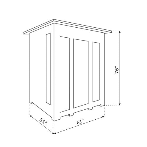 Diamond 3 Person Indoor Sauna Dimensions