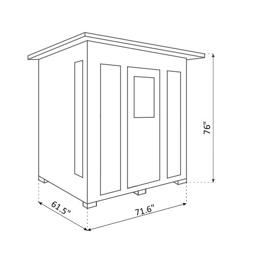 Diamond 4 Person Indoor Sauna Dimensions