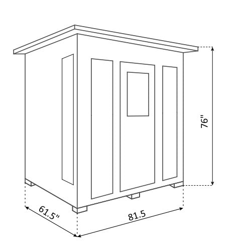 Diamond 5 Person Indoor Sauna Dimensions