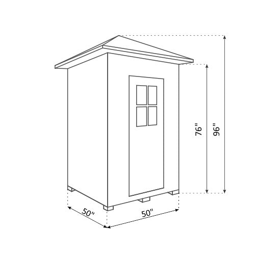 Moonlight 2 Person Peak Sauna Dimensions