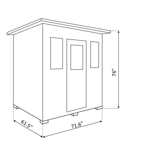 Moonlight 4 Person Indoor Sauna Dimensions