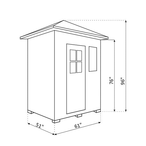 Sapphire 3 Person Peak Sauna Dimensions