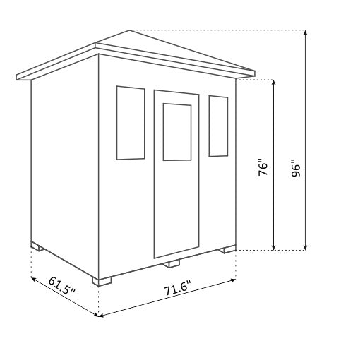 Sierra 4 Person Peak Sauna Dimensions