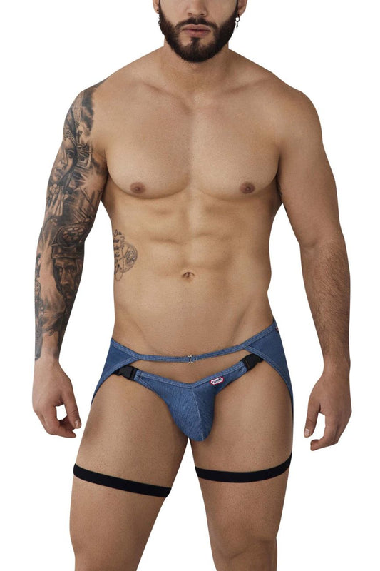 Pikante 1086 Hard Harness Jockstrap Black