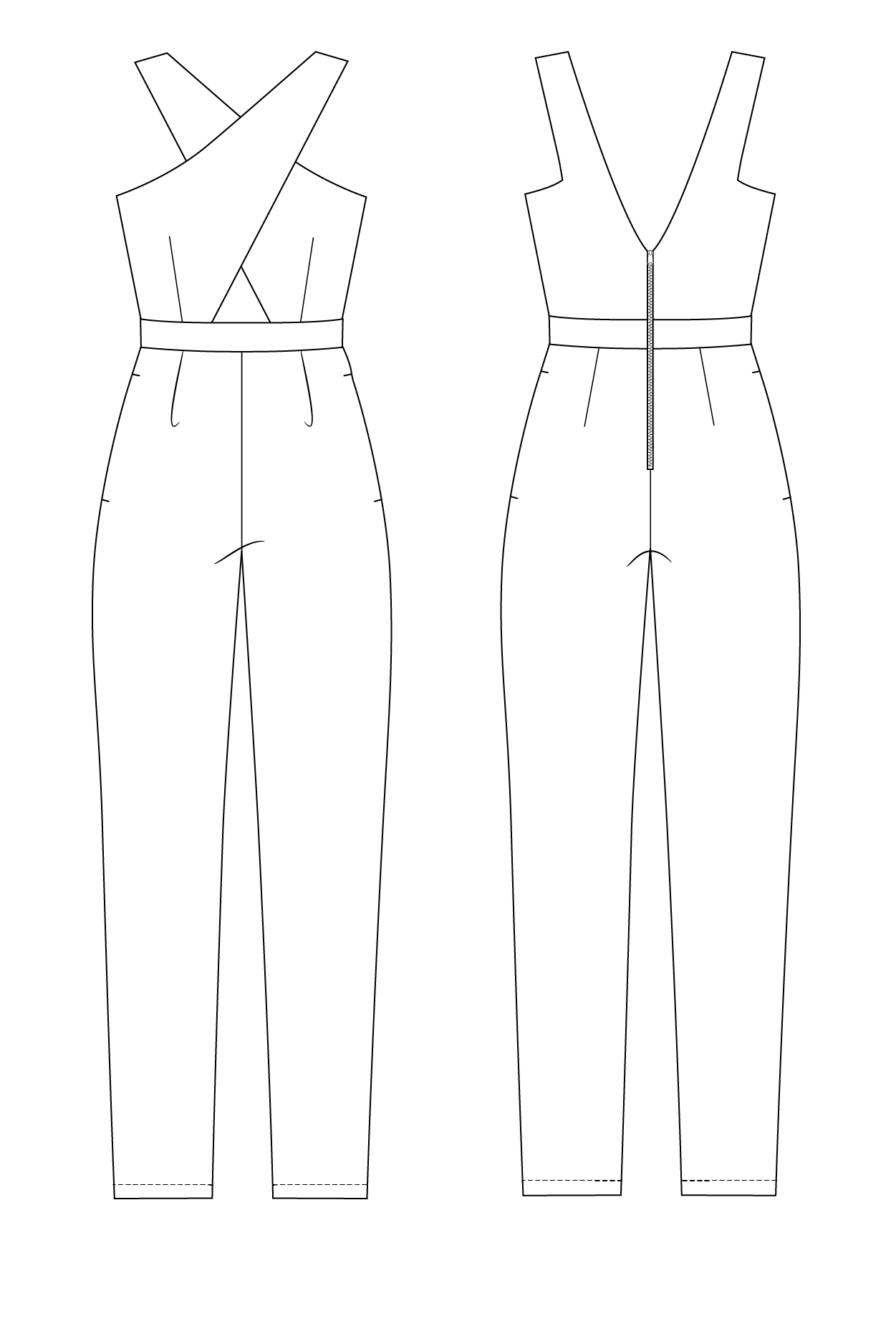 Ailakki Cross Front Jumpsuit Sewing Pattern | Named Clothing