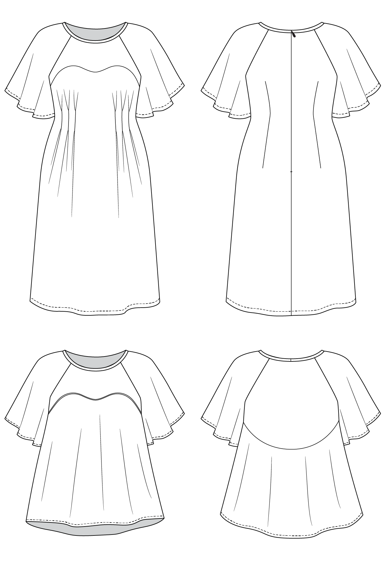 Ansa Butterfly Sleeve Dress & Top Sewing Pattern | Named Clothing