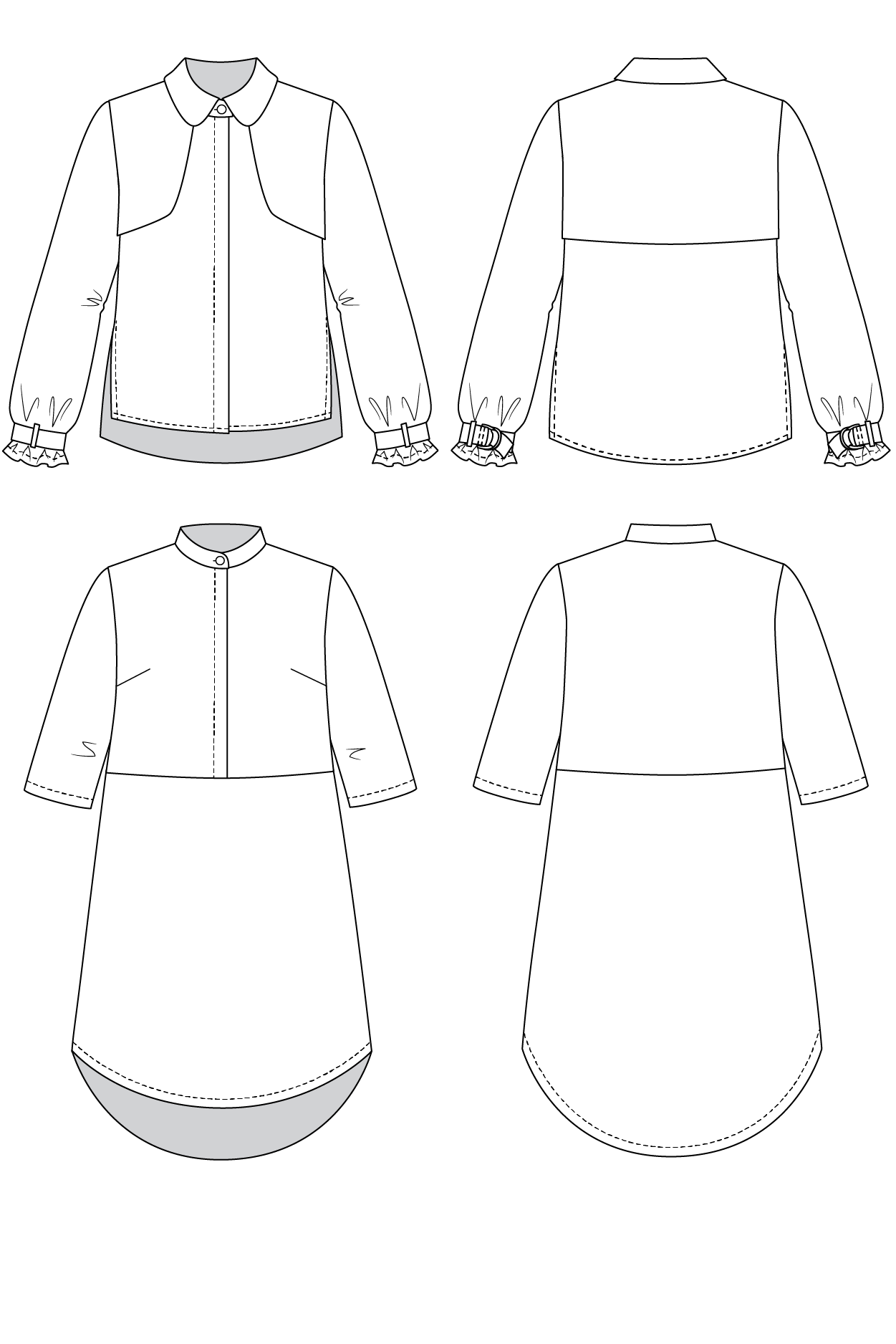 Helmi Trench Blouse & Tunic Dress Sewing Pattern | Named Clothing
