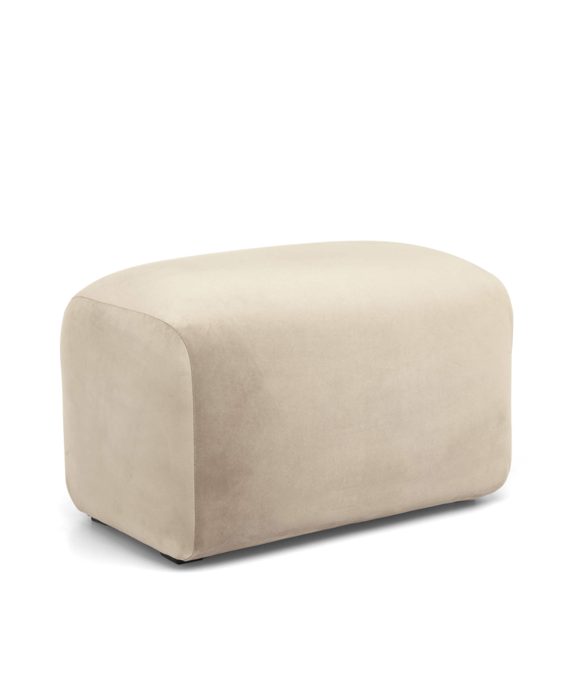 Royton Footstool in Velvet - Latte