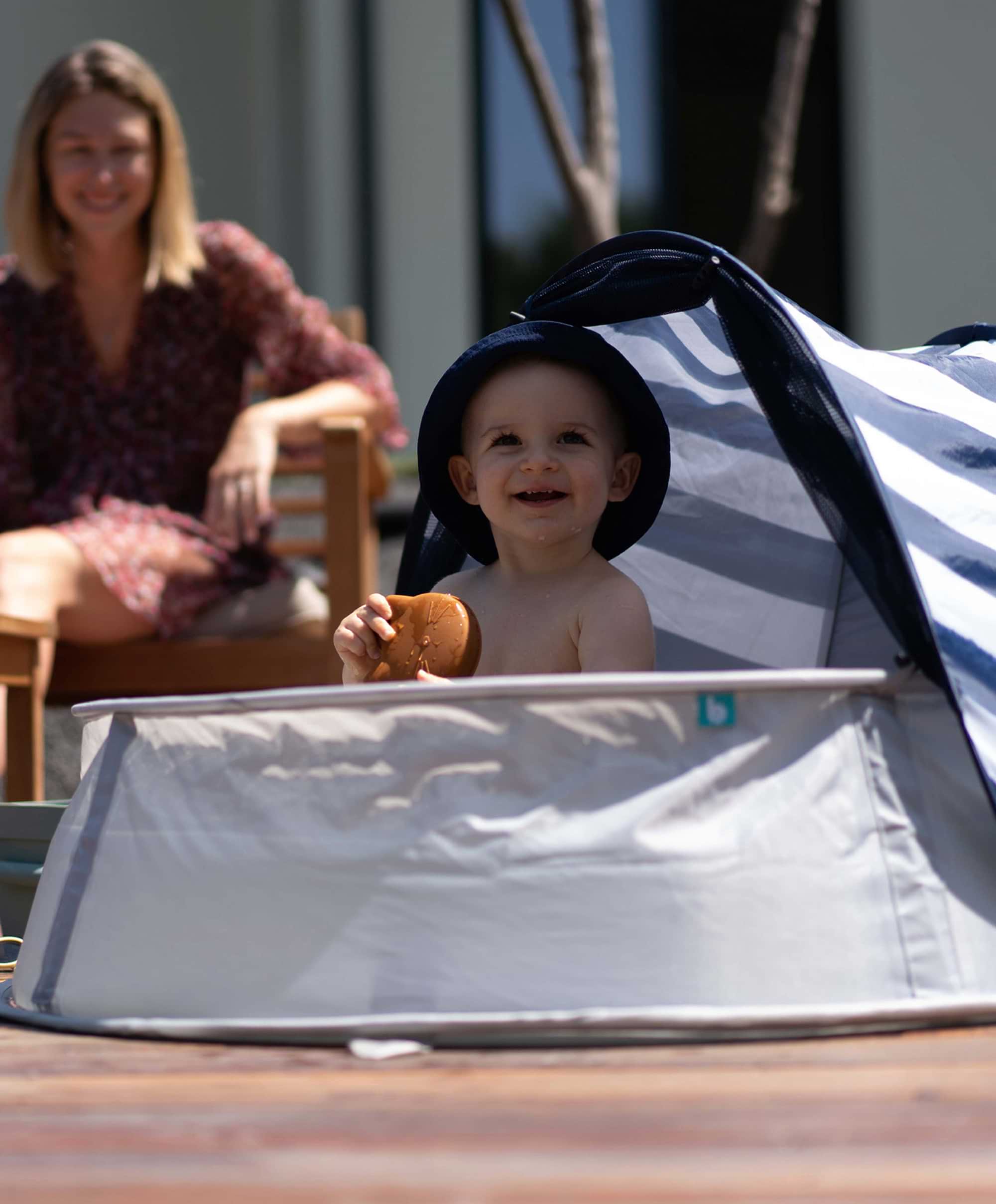 Babymoov Aquani Anti-UV Tent, Paddling Pool & Playpen UPF 50+ - Mariniere