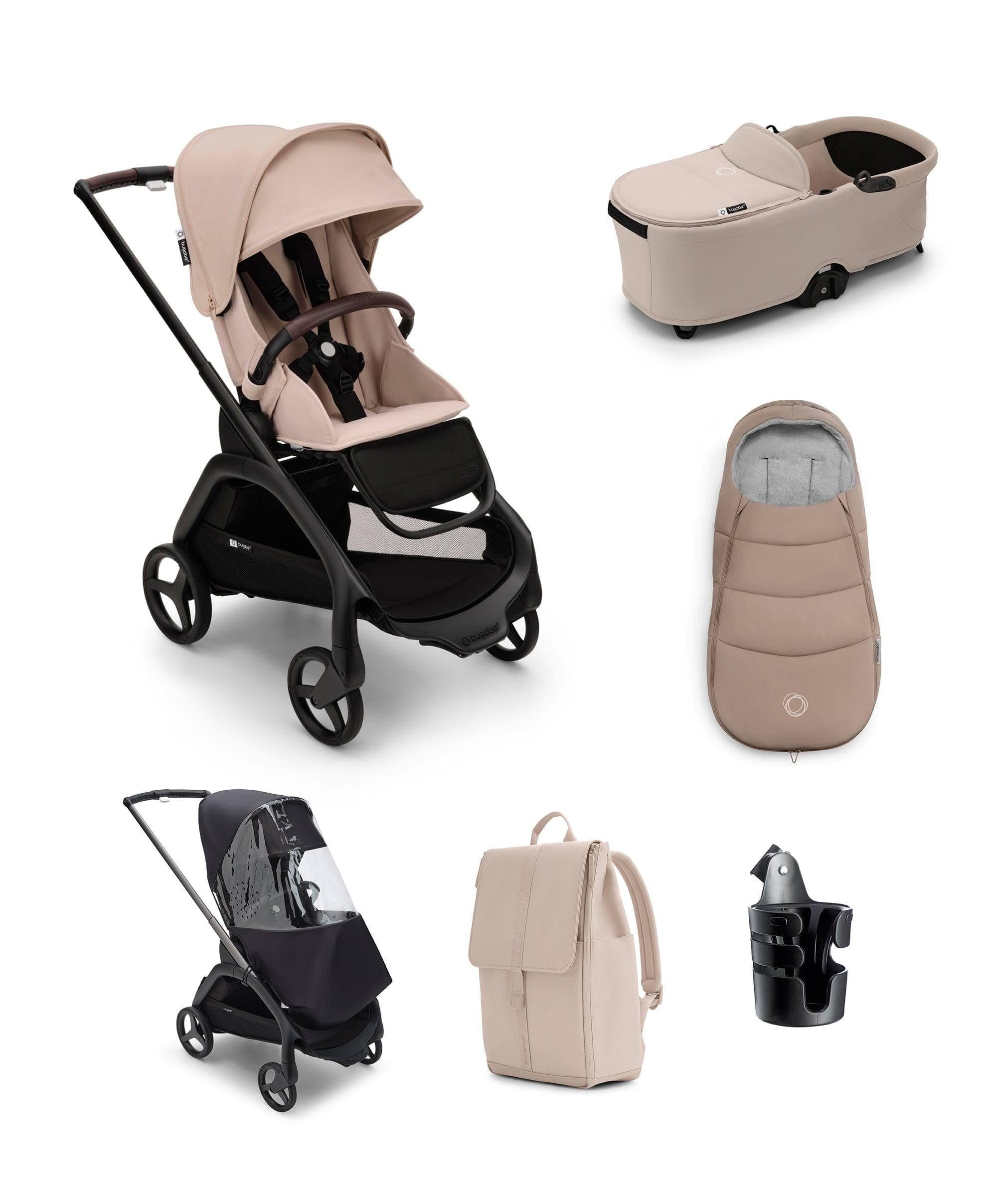 Bugaboo Dragonfly Pushchair 6 Piece Essential Bundle - Taupe