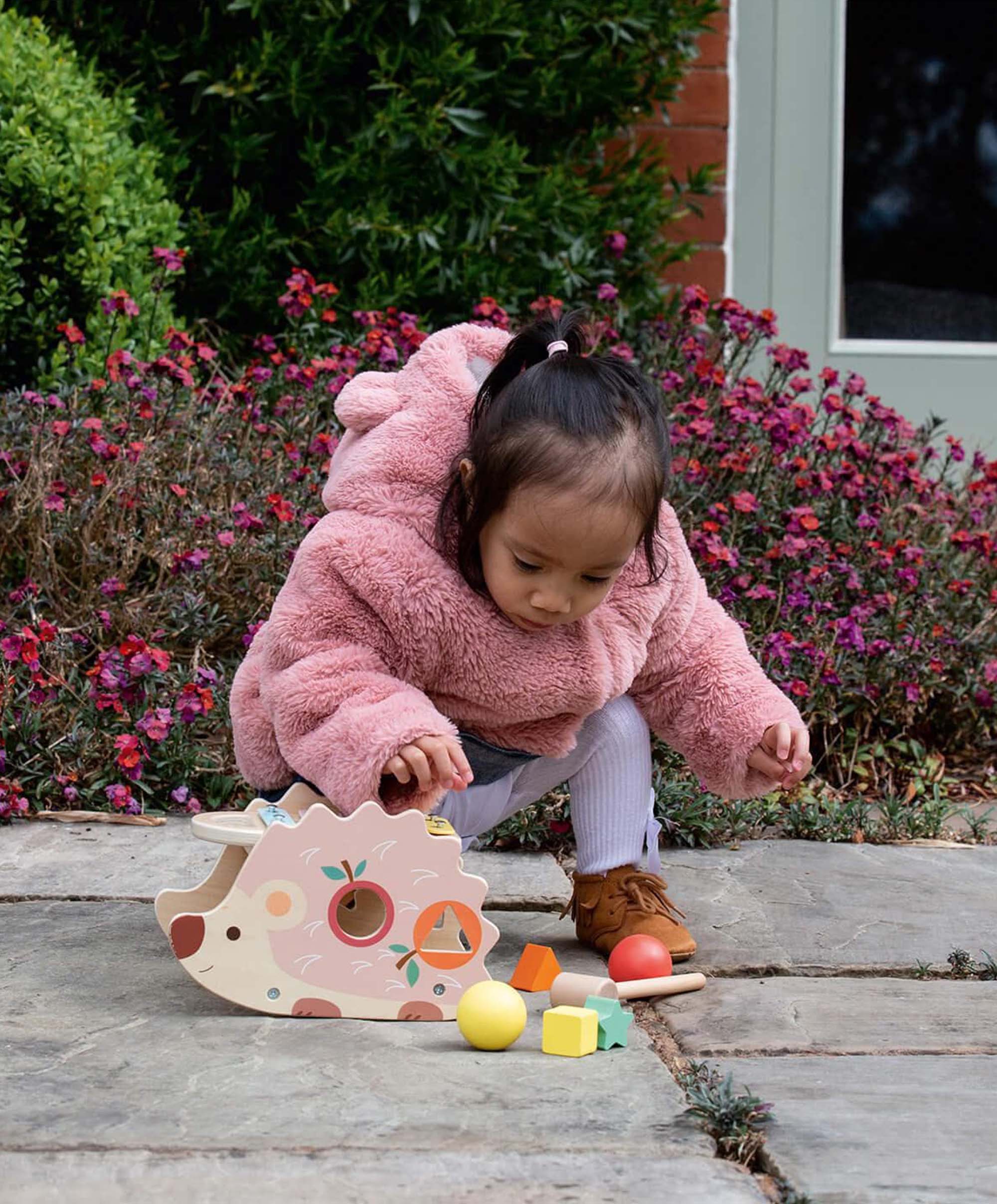 Classic World Hedgehog Wooden Hammer Toy