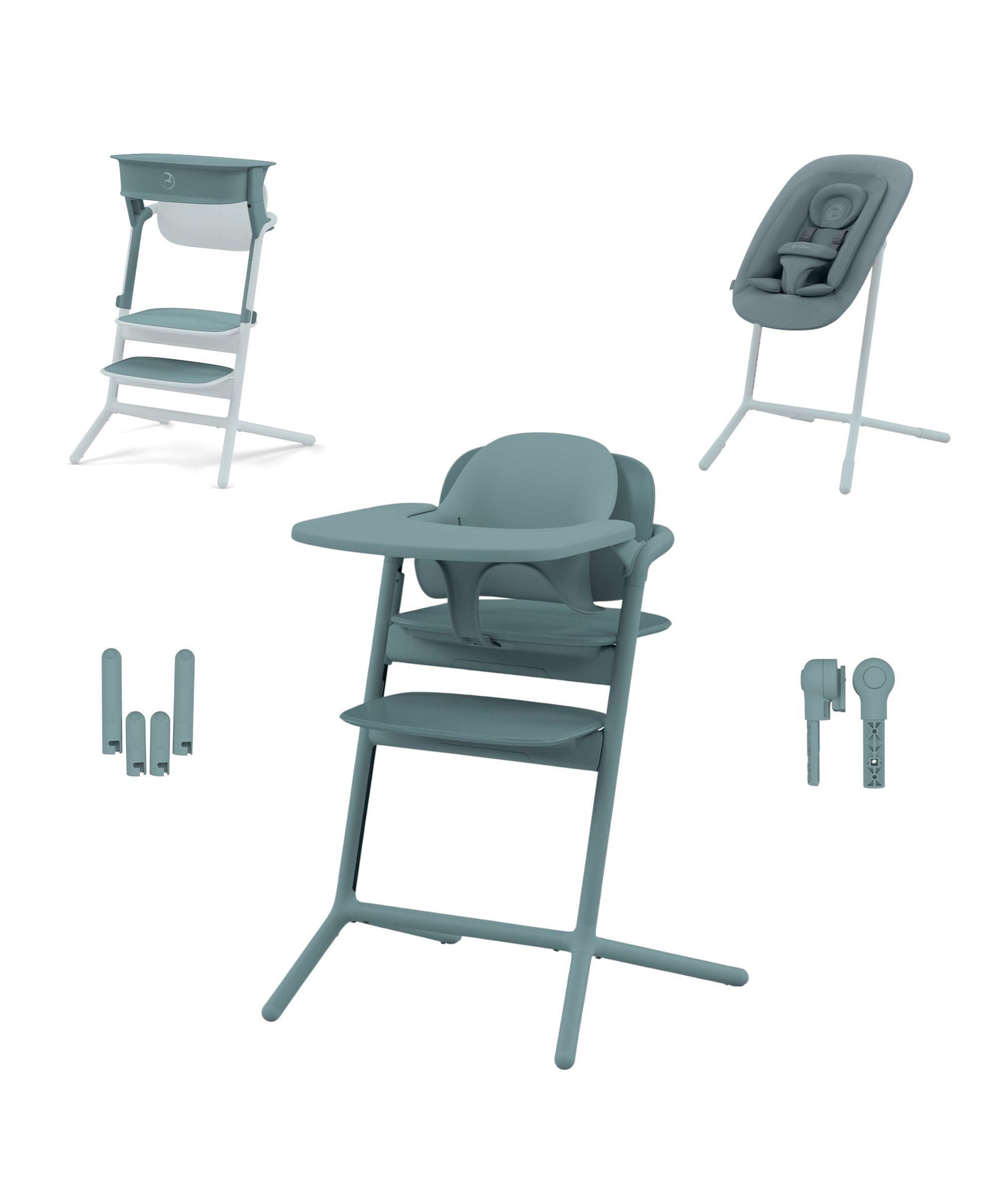 Cybex Lemo 5 in 1 Highchair Bundle - Stone Blue