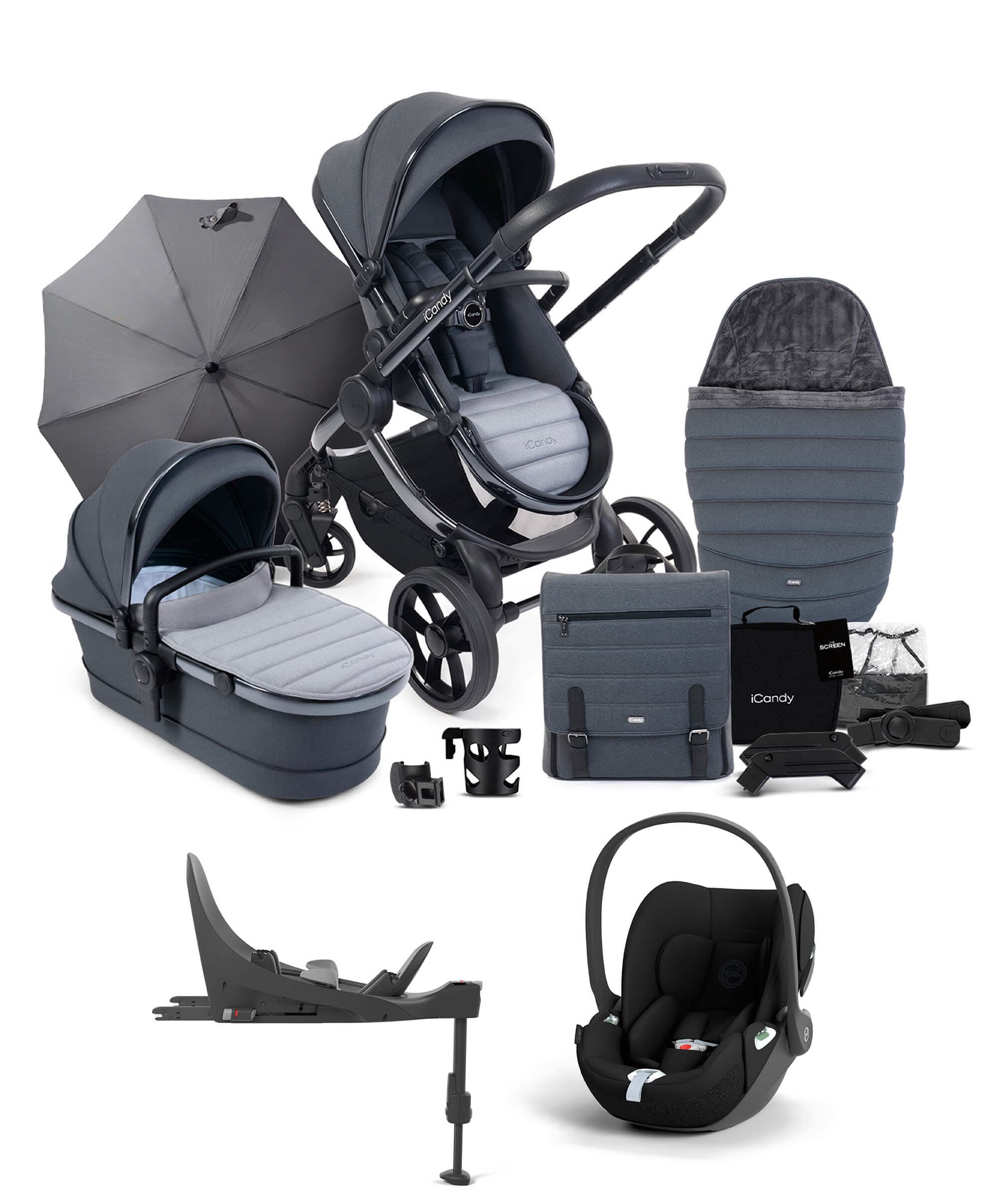 iCandy Peach 7 Complete Pushchair Bundle with Cloud T Car Seat & Base - Truffle