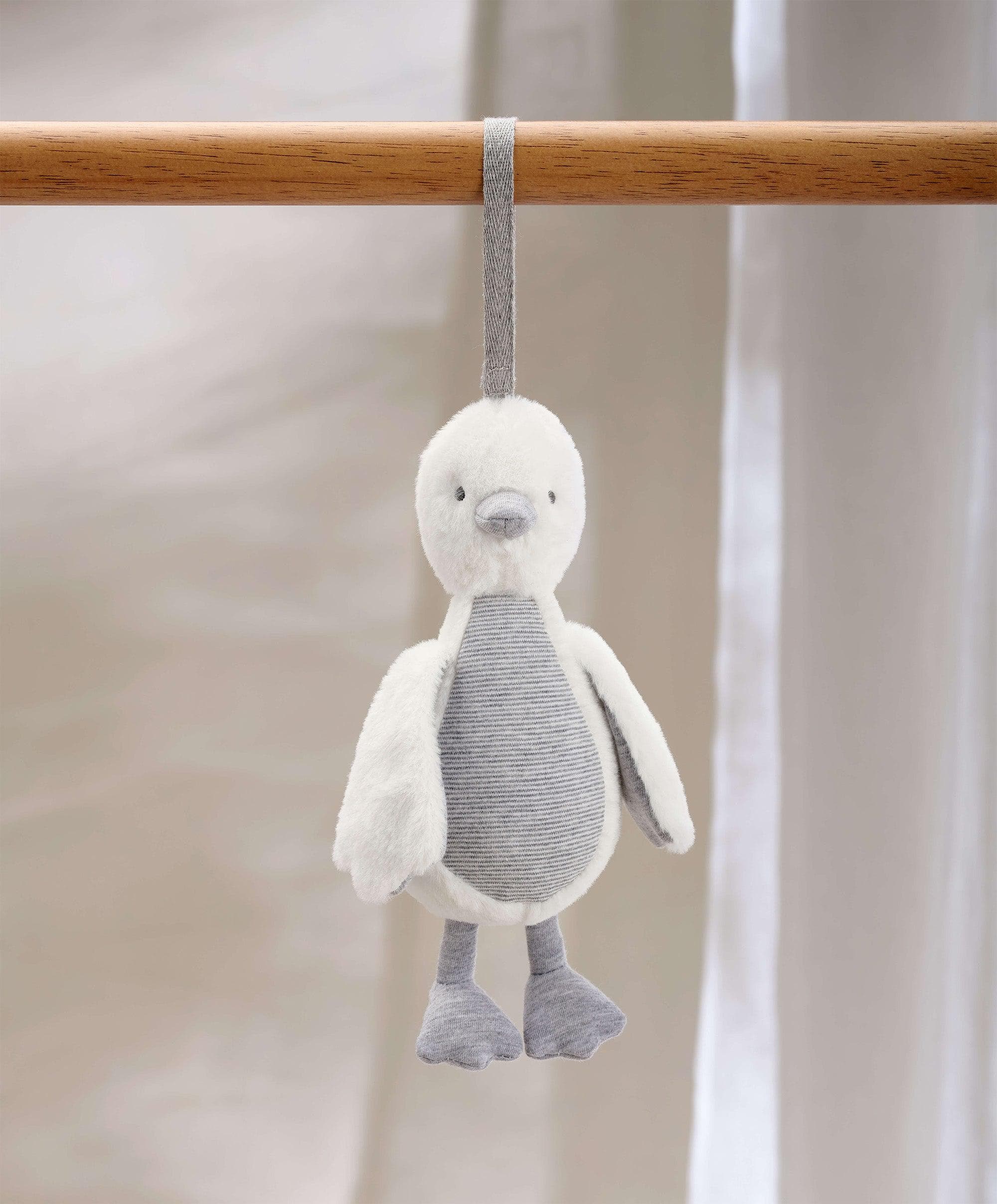 Welcome to the World Chime Duck Travel Toy - Grey